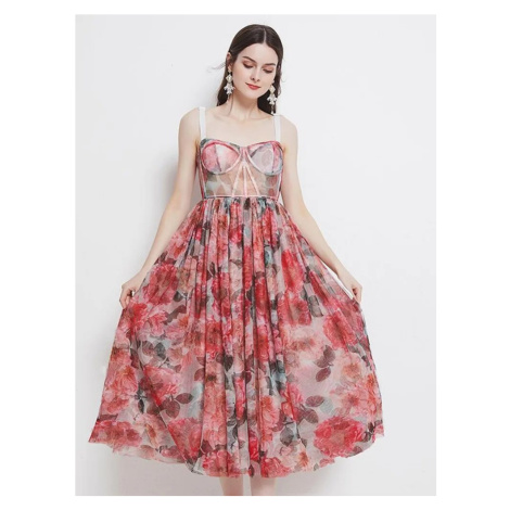Květované letní šaty Bohemian s ramínky LINDA DGiia
