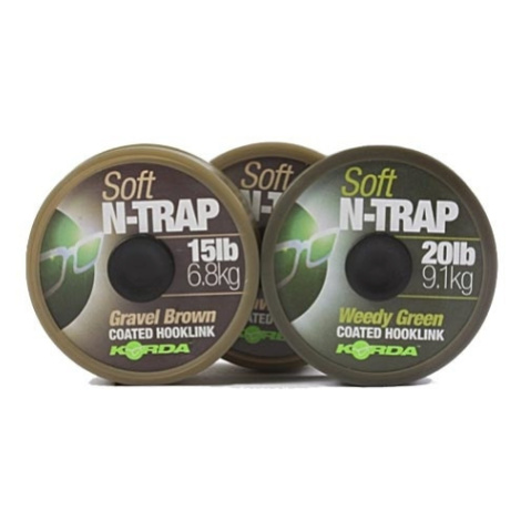 Korda Šňůrka N-Trap Soft 20m - 15lb Gravel Brown