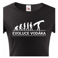 Dámské tričko pro vodáky Evoluce vodáka - super tričko pro vodáky