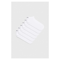 Ponožky HUGO 6-pack dámské, bílá barva, 50483086