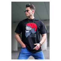 Madmext Men's Black Patterned T-Shirt 5361