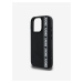 DKNY 3D Rubber Repeat Logo Line Zadní Kryt pro iPhone 16 Pro Black