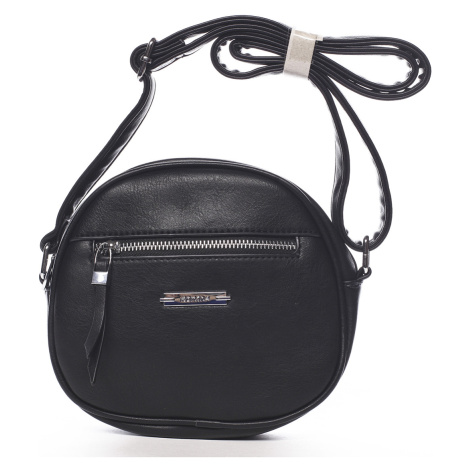 Módní dámská kulatá crossbody Fulbert, černá ROMINA & CO