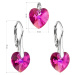 Sada šperků s krystaly Swarovski náušnice a přívěsek růžová srdce 39003.4