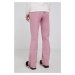 Kalhoty Protest dámské, růžová barva