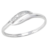 Evolution Group Stříbrný prsten se zirkony bílý 885006.1