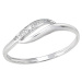 Evolution Group Stříbrný prsten se zirkony bílý 885006.1