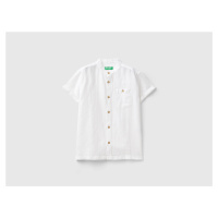 Benetton, Short Sleeve Shirt In Linen Blend