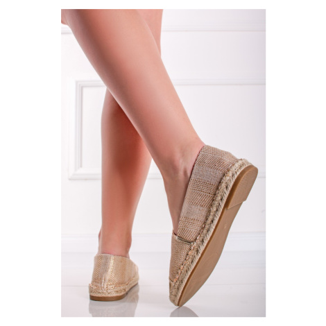 Béžovo-zlaté espadrilly Sunny CM PARIS