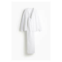 H & M - Pyžamo z tkaniny seersucker - bílá