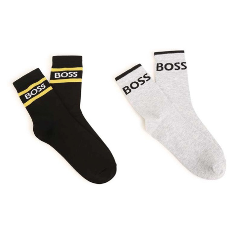 Dětské ponožky BOSS 2-pack černá barva Hugo Boss