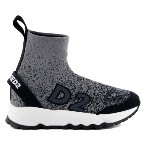 Kotníková obuv dsquared hi-top run ds2 sock sneakers šedá Dsquared²
