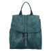 Trendová dámský koženkový batůžek Rukos, modrá