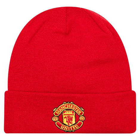 ČERVENÁ PÁNSKÁ ČEPICE NEW ERA CORE CUFF BEANIE MANCHESTER UNITED FC HAT