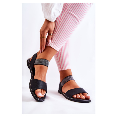 Klasický kožené sandály s cvočky stříbrná Shelly S.Barski