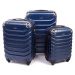 Rogal Tmavě modrá sada 3 plastových kufrů "Premium" - M (35l), L (65l), XL (100l)