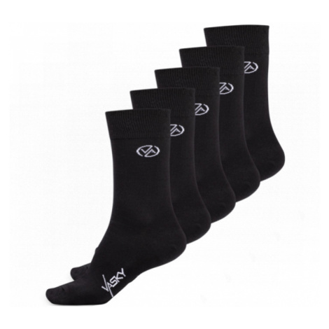 5 x Vasky vysoké ponožky - černé sada 5 párů, česká výroba
