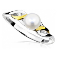 Stříbrný prsten s pravou perlou SVLR0005SH8P1