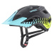 Cyklistická helma Uvex Access Black aqua lime mat 56-61cm