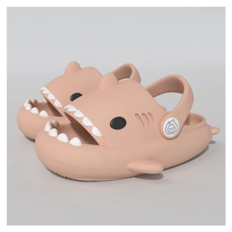 Letní dětské pantofle ve tvaru žraloka s měkkou podrážkou