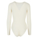 Ladies Rib Knit Longsleeve Body - whitesand