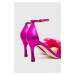 Kožené sandály Custommade Ashley Metallic Bow růžová barva, 999624046
