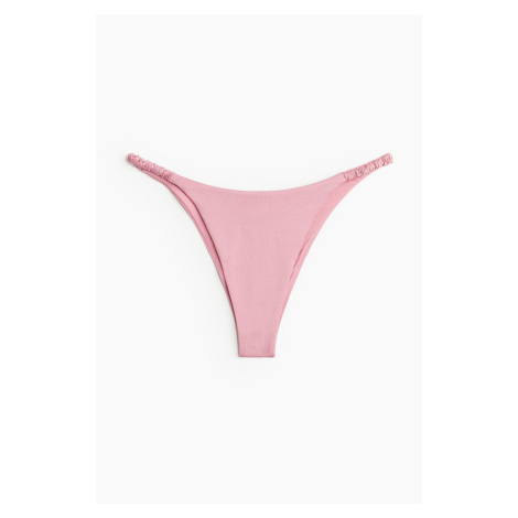 H & M - Bikinové kalhotky brazilian tanga - růžová H&M