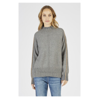 Svetr la martina woman tricot full zip alpaca b šedá