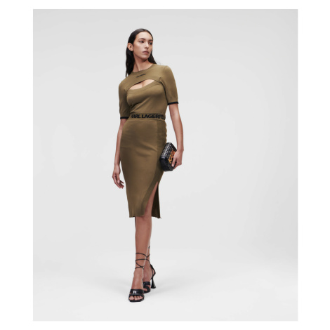 Sukně Karl Lagerfeld Lightweight Knit Skirt - Zelená