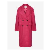 Tmavě růžový dámský kabát s příměsí vlny Y.A.S Mila