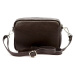 Kožená crossbody kabelka JUICE 112424 tmavě hnědá