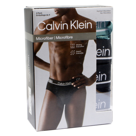 4pack calvin klein hip brief slipy set v krabičce pánské microfiber trenýrky mix barev xl