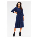 Awama Woman's Dress A662 Navy Blue