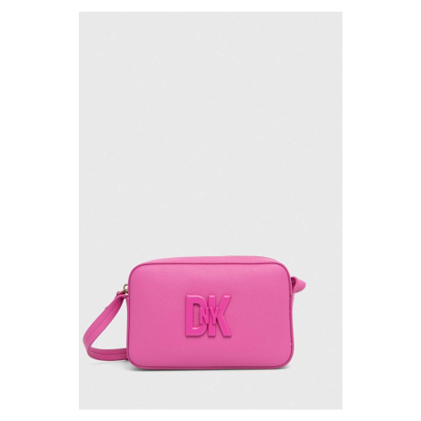 Kožená kabelka Dkny růžová barva, R33EKY31
