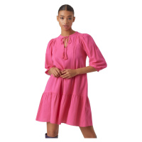 Vero Moda Dámské šaty VMPRETTY Regular Fit 10279712 Pink Yarrow