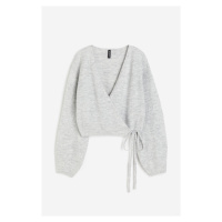 H & M - Zavinovací svetr - šedá