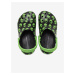 Zeleno-černé vzorované dětské pantofle Crocs Classic