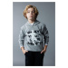 DEFACTO Boy's Hooded Printed Thick Sweatshirt