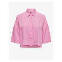 Růžová dámská cropped košile ONLY Astrid