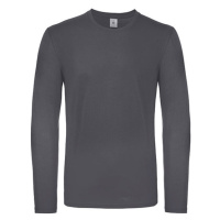 B&C Pánské tričko s dlouhým rukávem TU05T Dark Grey (Solid)
