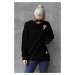 Madmext Black Basic Oversized Women's Sweatshirt