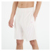 New Era Pinstripe Shorts Off White/ Wild Rose