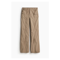 H & M - Plátěné kalhoty cargo - béžová