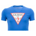 Pánské modré tričko Guess s potiskem trojúhelníku