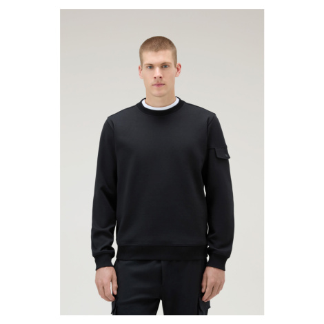 Mikina woolrich light fleece sweatshirt černá