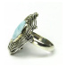 AutorskeSperky.com - Stříbrný prsten s larimarem - S4511