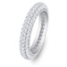 Brilio Silver Třpytivý stříbrný prsten s čirými zirkony RI093W