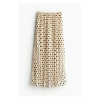 H & M - Plisovaná šifonová sukně - béžová