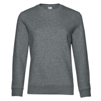 B&C Unisex mikina přes hlavu WW01Q Heather Mid Grey