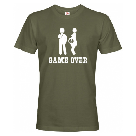 Vtipné tričko pro budoucí tatínky s potiskem Game over 2 BezvaTriko